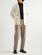 Giorgio Armani - Straight-Leg Pleated Wool-Blend Trousers - Neutrals