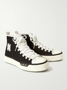 AMIRI - MA Court Leather-Trimmed Canvas High-Top Sneakers - Black