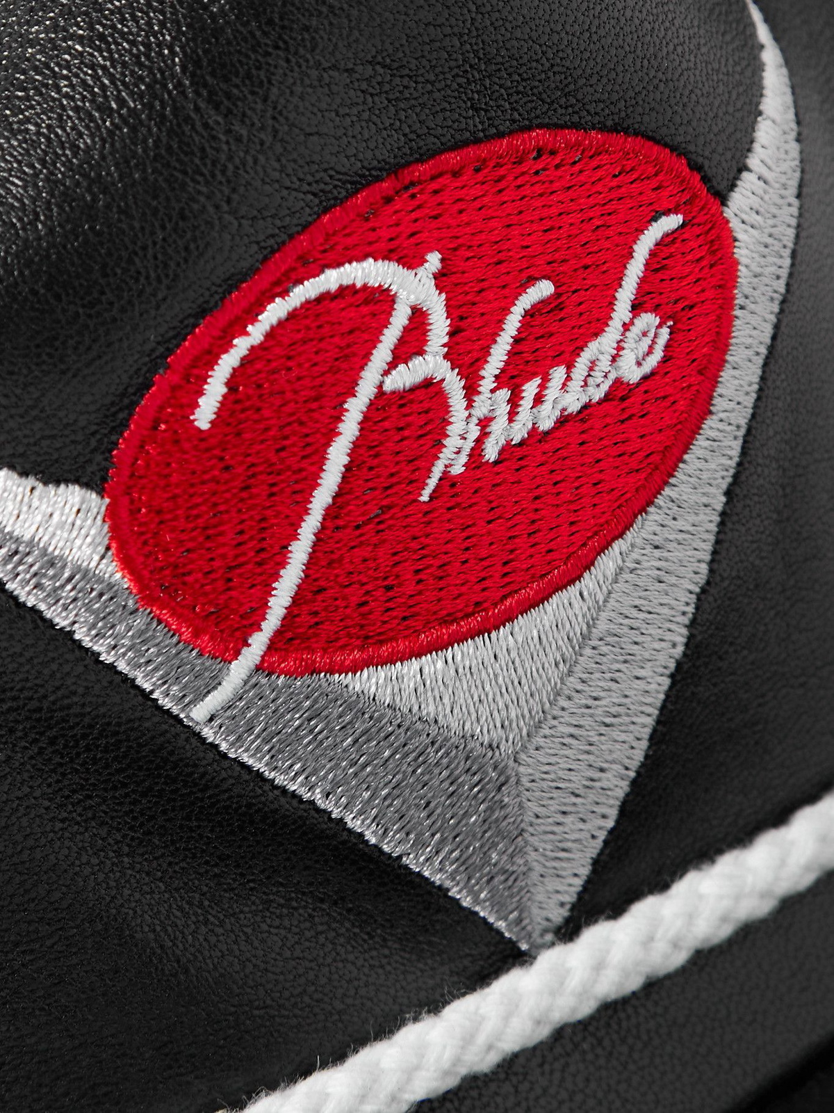 Rhude Racing Cap RHUDE - Logo-Embroidered Leather Baseball Cap Rhude