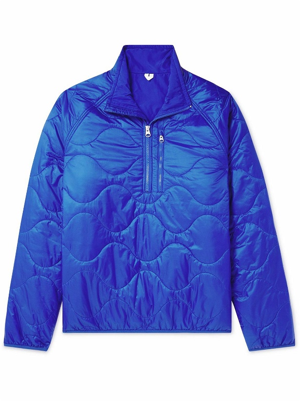Photo: ARKET - Runner Quilted Recycled-Shell Half-Zip Jacket - Blue