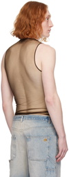 Courrèges Brown Aura Tank Top