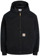 Carhartt Wip Active Quilted Hooded Canvas Jacket Black