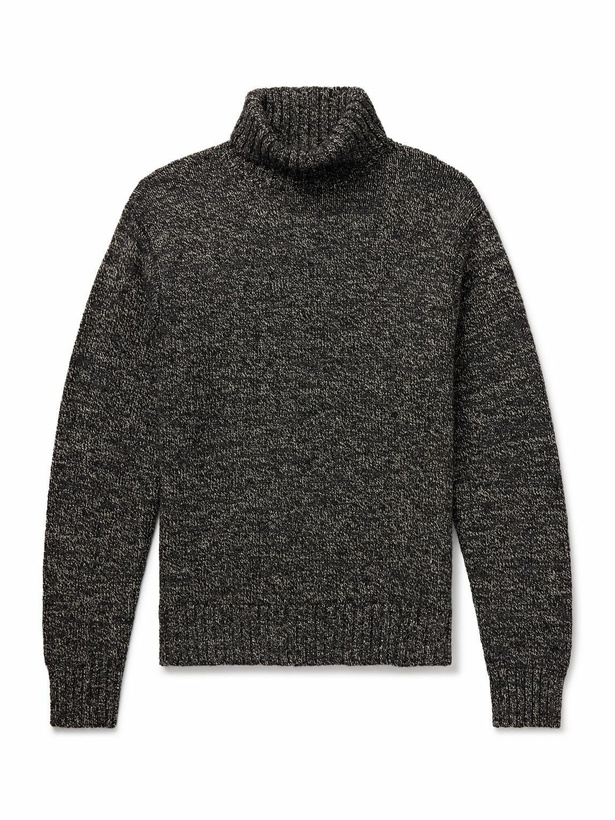 Photo: RRL - Wool, Cotton and Linen-Blend Rollneck Sweater - Gray