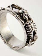 McQueen - Dancing Skeleton Sterling Silver Ring - Silver
