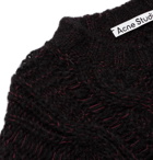 Acne Studios - Mélange Cable-Knit Sweater - Black