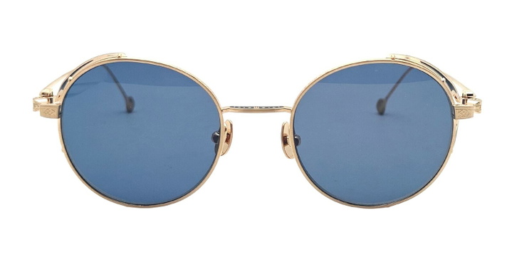 Photo: Matsuda M3152 - Brushed Gold / Blue Grey Sunglasses