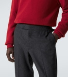 Thom Sweeney Wool flannel slim pants