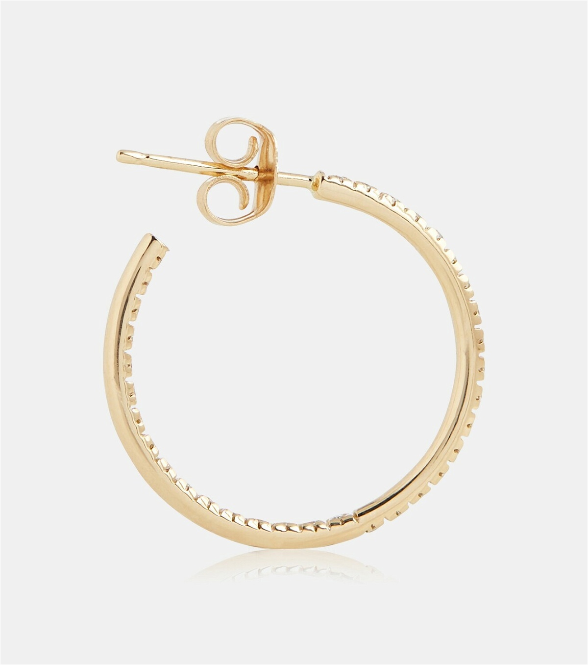 Sydney Evan 14kt gold hoop earrings with diamonds