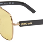 Palm Angels Men's Bay Sunglasses in Gold/Yellow
