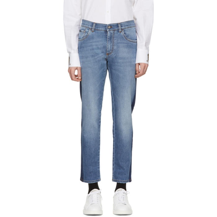 Photo: Dolce and Gabbana Blue Mid-Wash Jeans 