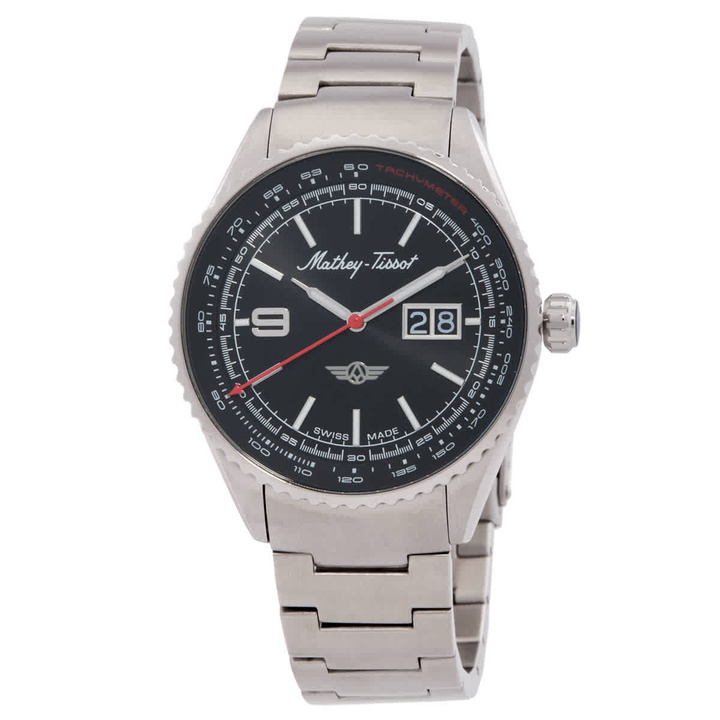 Photo: Mathey-Tissot Atlas Quartz Black Dial Mens Watch MTWG9001103