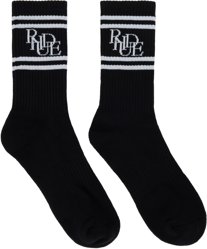 Photo: Rhude Black Scrambler Socks