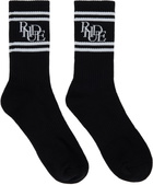 Rhude Black Scrambler Socks