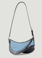 Mugler Denim Spiral Curve 01 Shoulder Bag