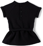 Givenchy Baby Black Glitter Logo Ruffle Dress