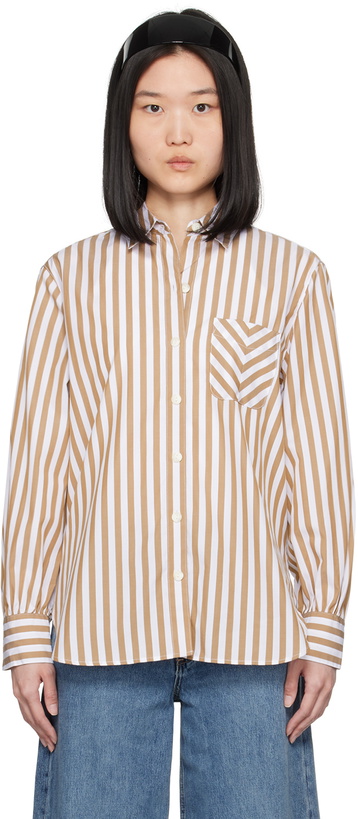 Photo: rag & bone White & Brown Maxine Shirt