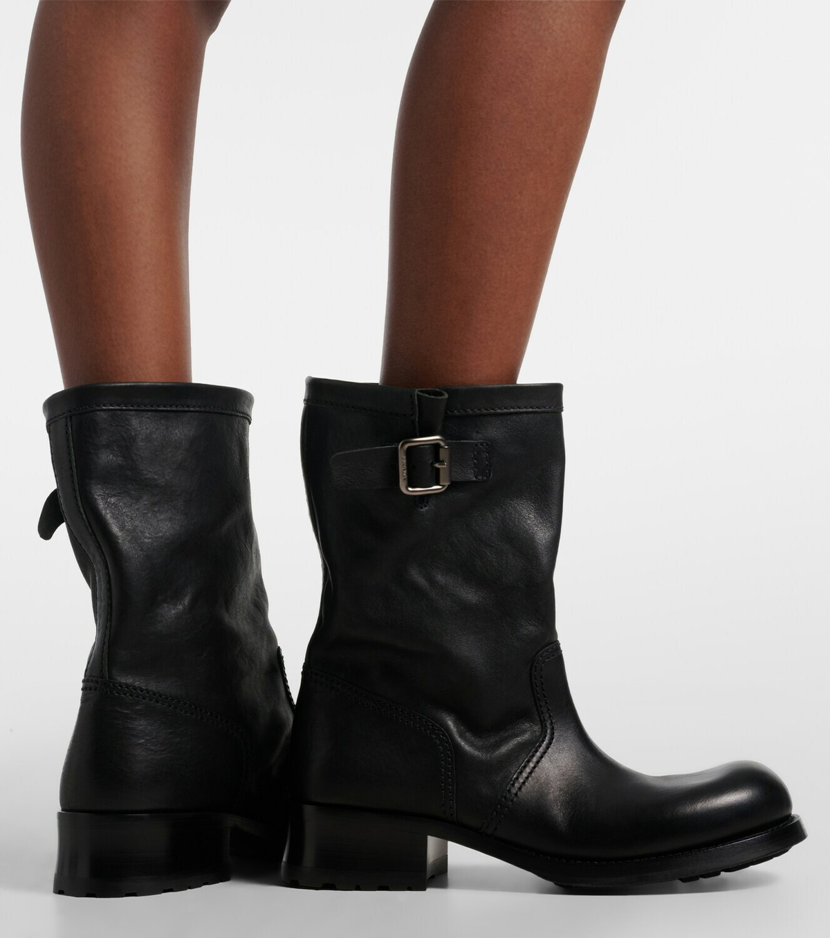 Prada Leather mid-calf boots