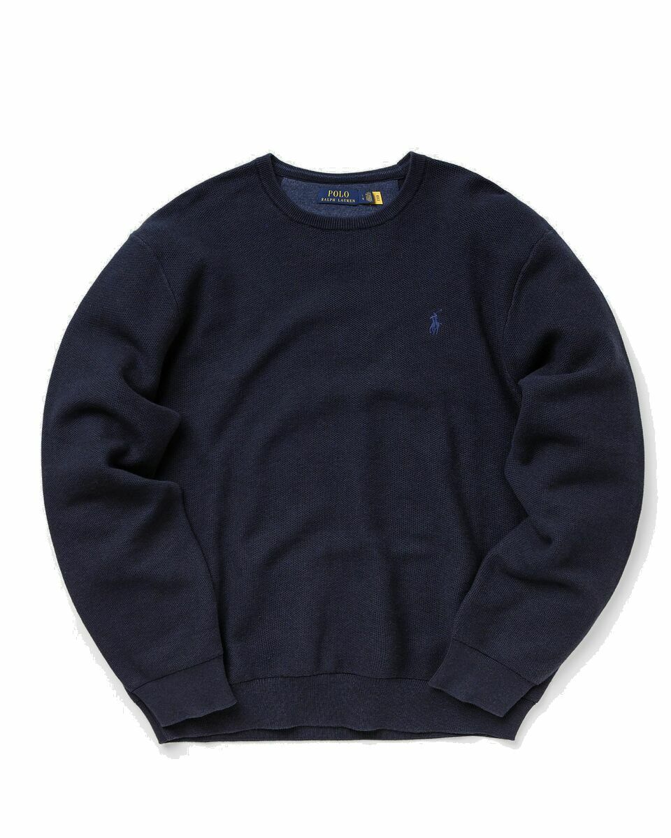 Photo: Polo Ralph Lauren Ls Txt Cn Pp L/S Pullover Blue - Mens - Sweatshirts