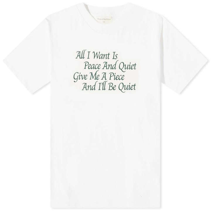 Photo: Museum of Peace and Quiet Men's Haiku T-Shirt in White
