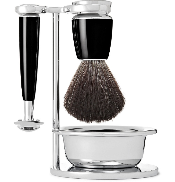 Photo: Mühle - Rytmo Four-Piece Chrome and Resin Shaving Set - Colorless