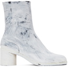 Maison Margiela White Bianchetto Tabi Mid Heel Boots