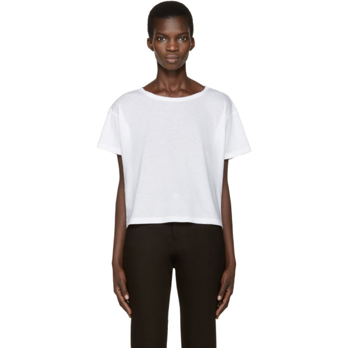 Anthony Vaccarello White Boatneck T-Shirt