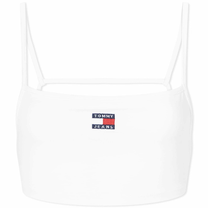 Photo: Tommy Jeans Women's Ultra Crop Xs Badge Tie Back Top in White
