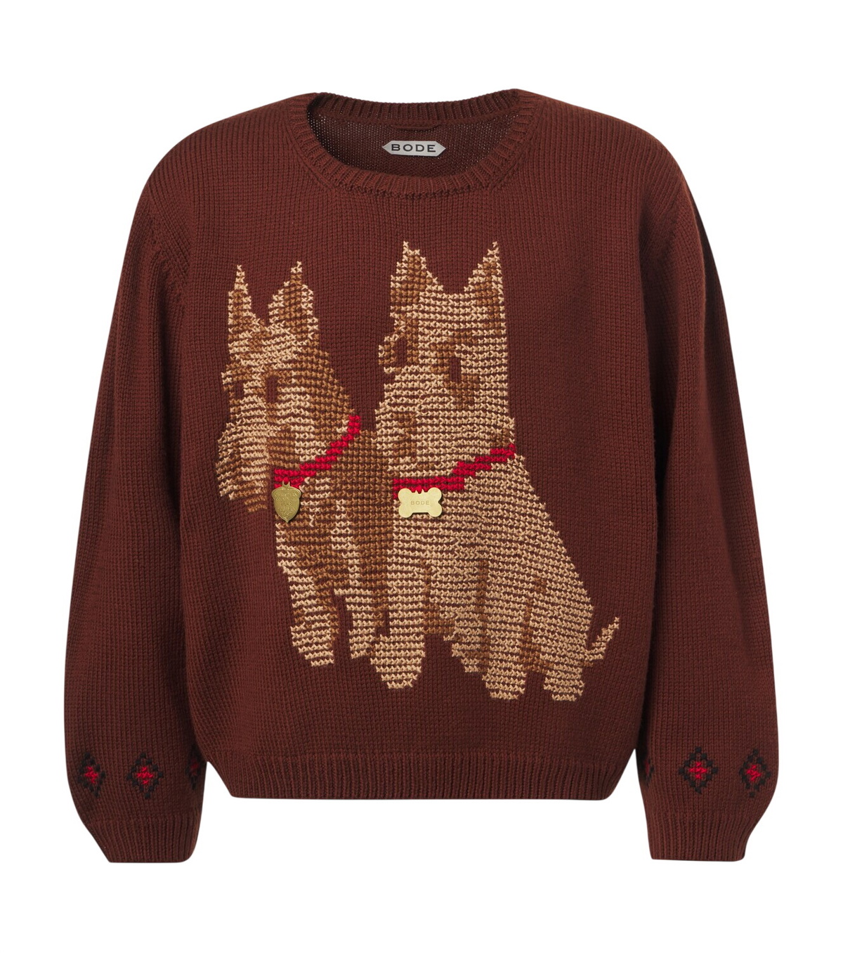 Bode Black Horse Pin Cardigan Bode