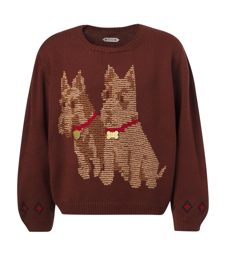 Photo: Bode Scottie embroidered wool sweater