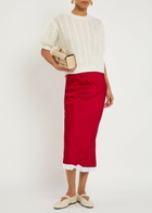 Lisa Yang Kenzie Cable-knit Cashmere and Silk-blend top Cream