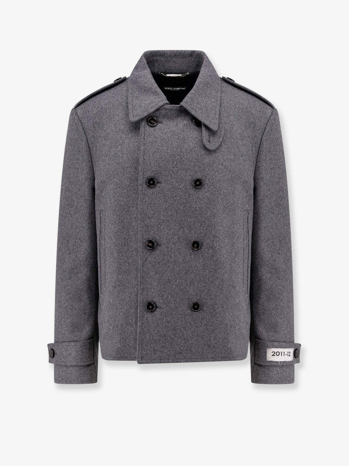 Dolce & Gabbana Gray Alpaca Button Down Men Coat Jacket