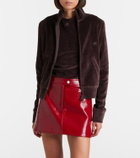 Courrèges Cotton-blend velvet track jacket