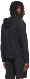 Paul Smith Black Jersey Tape Zip Hoodie