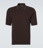Dolce&Gabbana Ribbed-knit cotton polo sweater