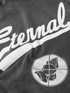 SAINT MXXXXXX - Fear of God Distressed Logo-Print Cotton-Jersey Hoodie