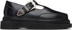 Toga Pulla Black T-Bar Mary Jane Loafers