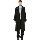 Issey Miyake Men Reversible Black Wool Slub Coat