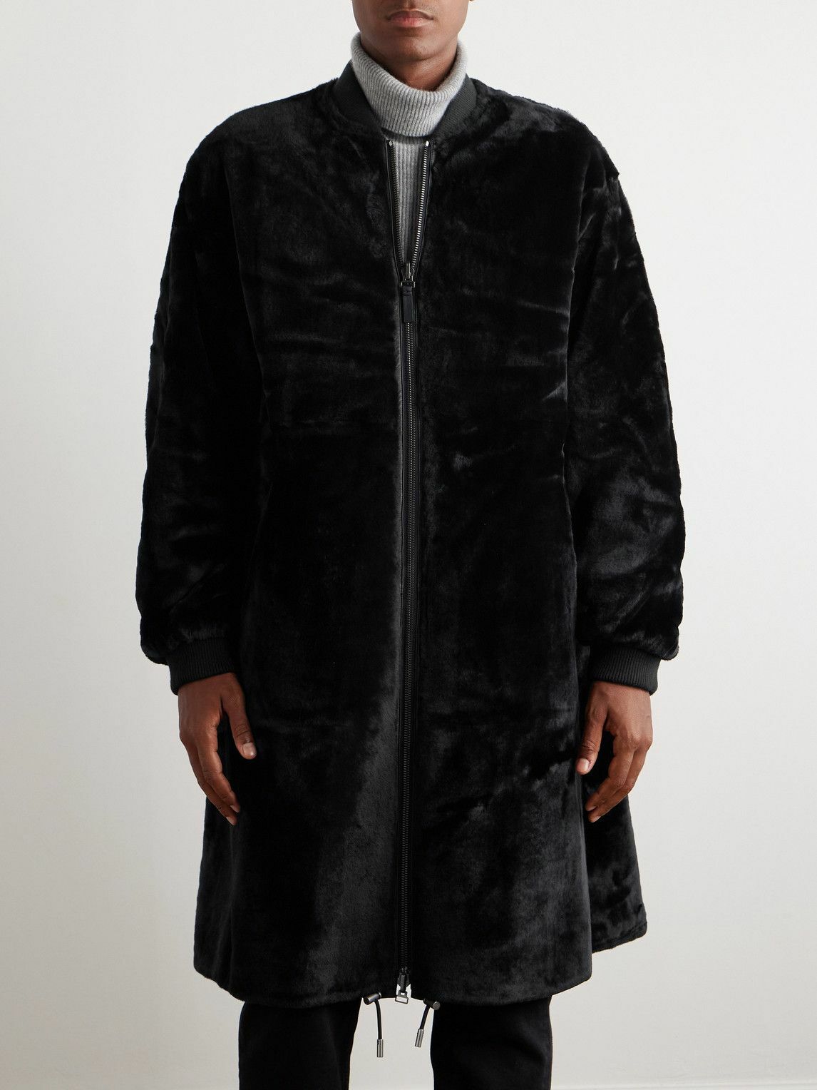 Yves Salomon - Merinillo Reversible Shell and Shearling Jacket - Black