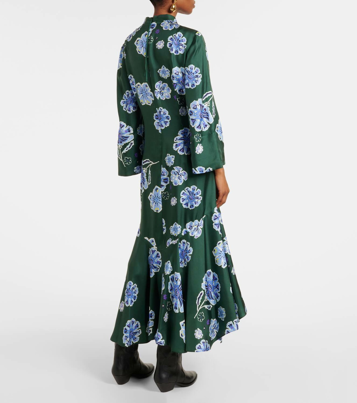 Dorothee Schumacher Big Garden floral silk twill midi dress