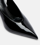 The Attico Viper leather slingback pumps