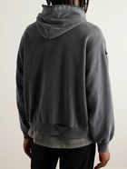 Remi Relief - Distressed Cotton-Jersey Hoodie - Black