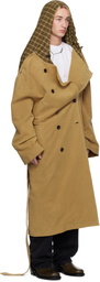 Y/Project Beige Insert Hood Trench Coat