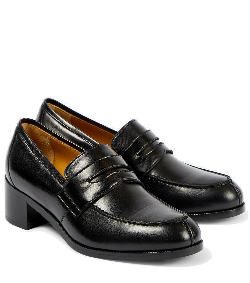 上品な存在感★THE ROW Viv leather loafer pumps Viv leather loafer pumps in black - The Row | Mytheresa