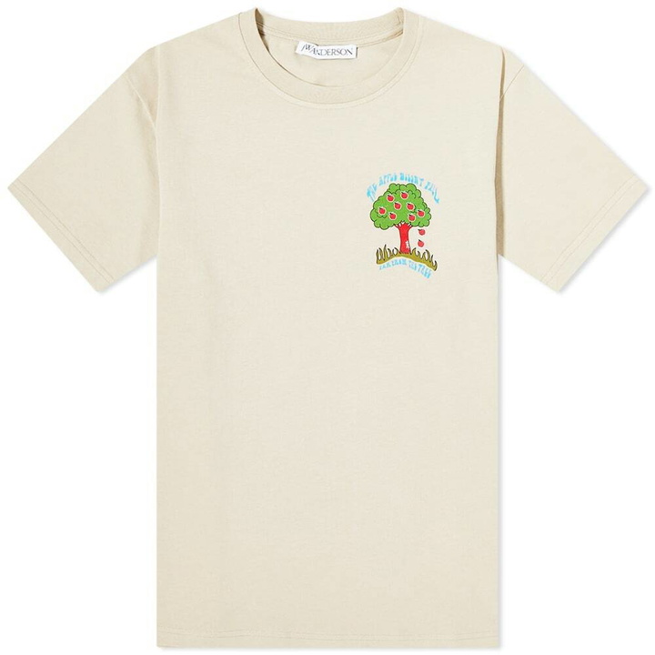 Photo: JW Anderson Women's Apple Tree Logo T-Shirt in Beige