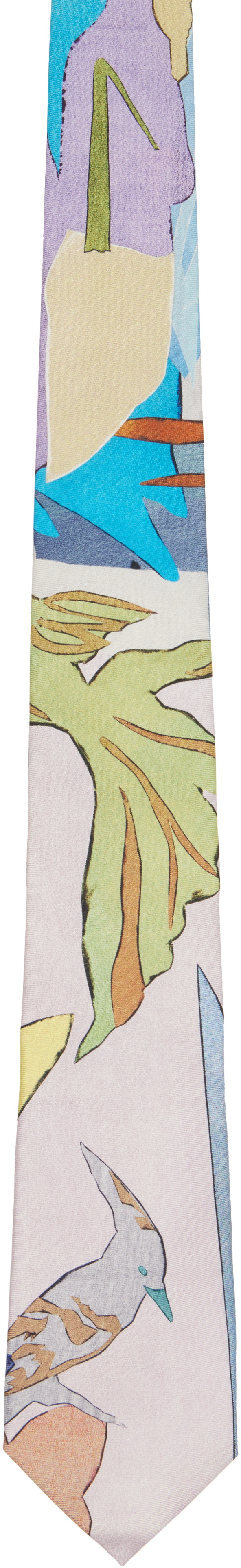 Paul Smith Multicolor Pastel 'River Collage' Tie