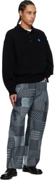 ADER error Black Significant TRS Tag Knit 02 Polo
