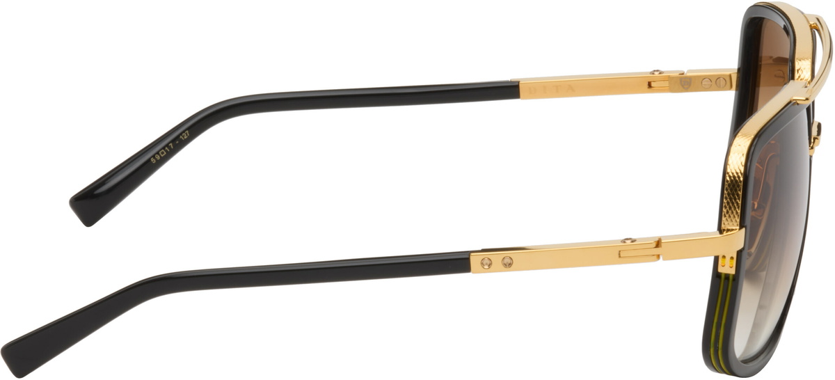 Dita Black & Gold Mach-One Sunglasses