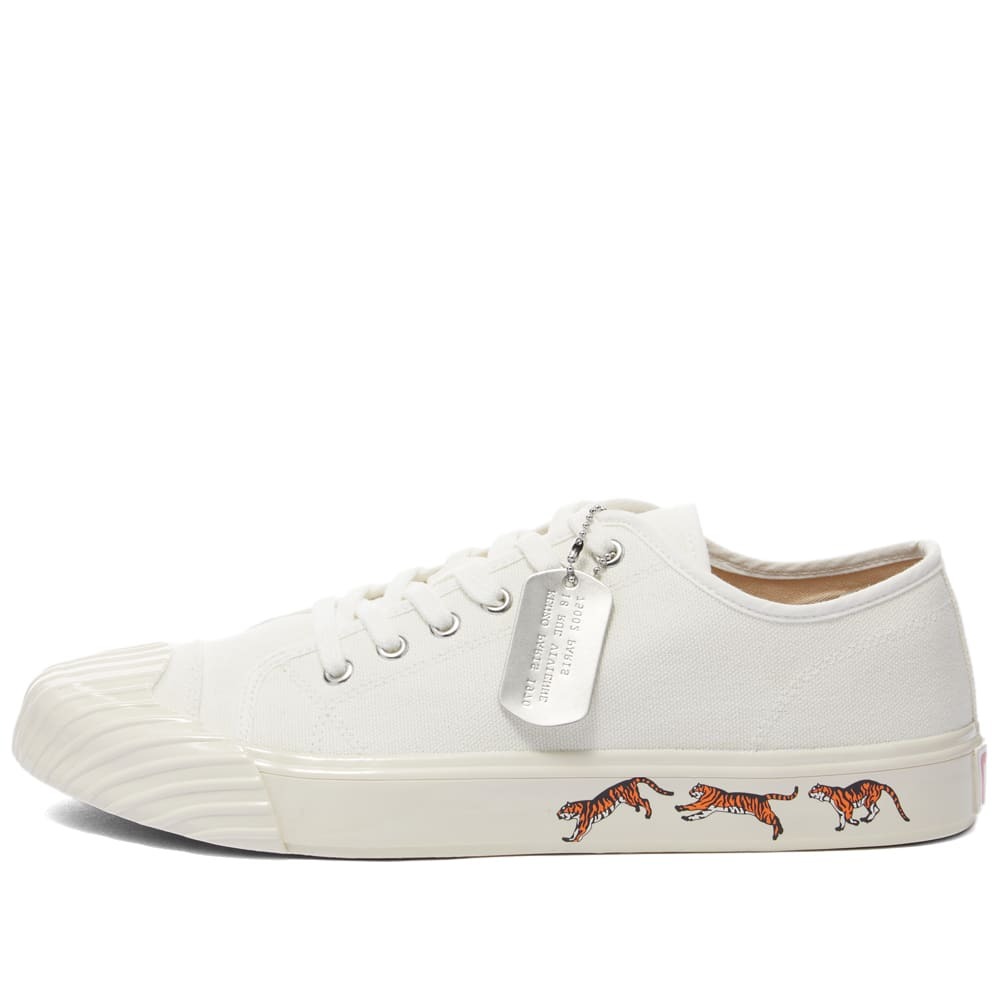 【KENZO】SCHOOL LOW TOP SNEAKERS ケンゾー Kenzo Men's School Low Top Sneakers in Off White Kenzo