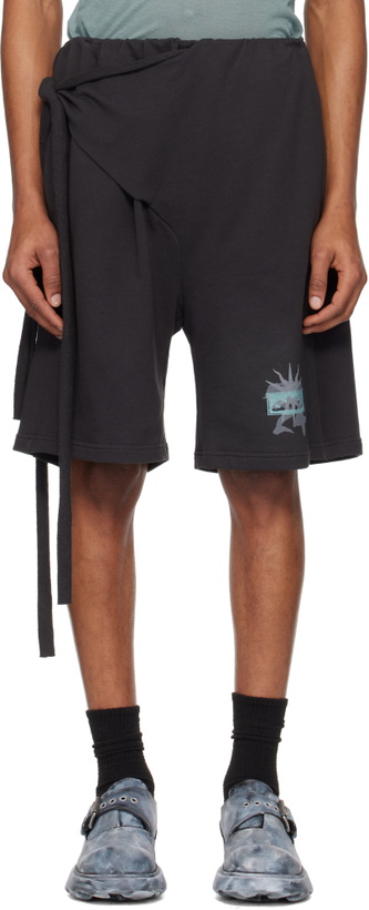 Photo: Ottolinger Black Wrap Track Shorts