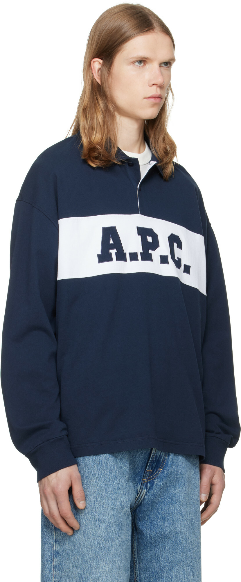 A.P.C. Navy Rugby Polo